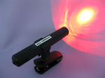 Super Bright, Clip-on, Push-Button Red LED Flashlight