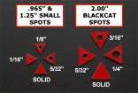 Center Spot Sizes and Perferation Options