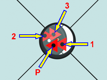 Autocollimator View Showing 4 Spot Images